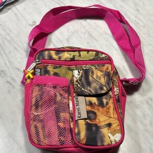 Pink and Camouflage Crossbody Bag
